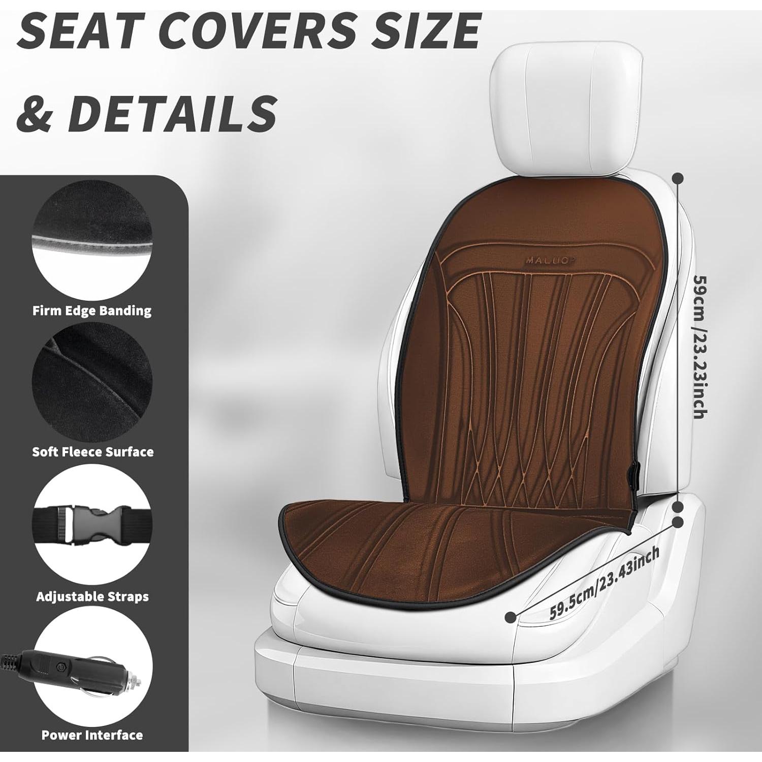 Funda de Asiento de Coche Kwak Universal con Calefacción 2 Pcs