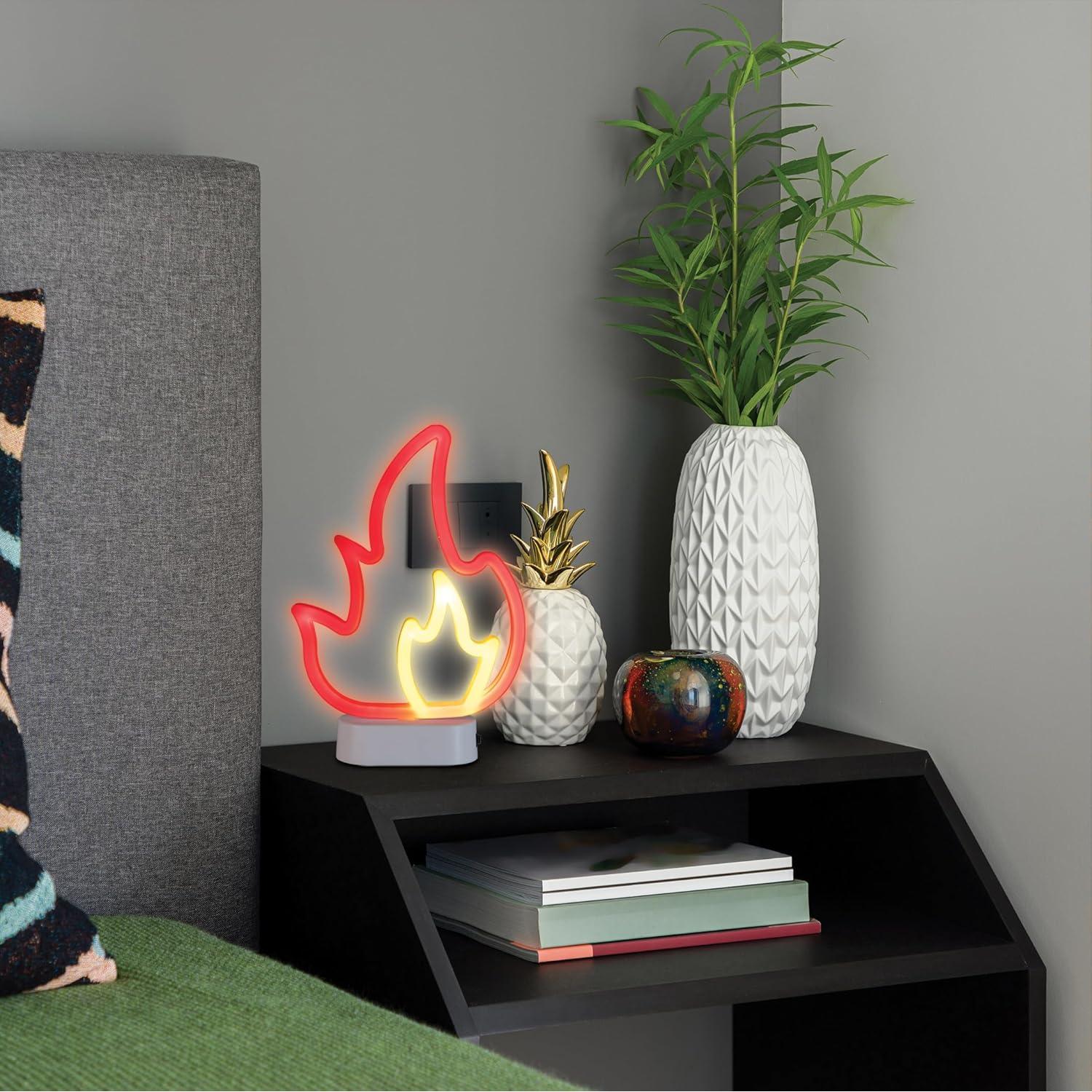 Lámpara Neón LED de Fuego MCG Innovations, 5x12.7x15.2cm