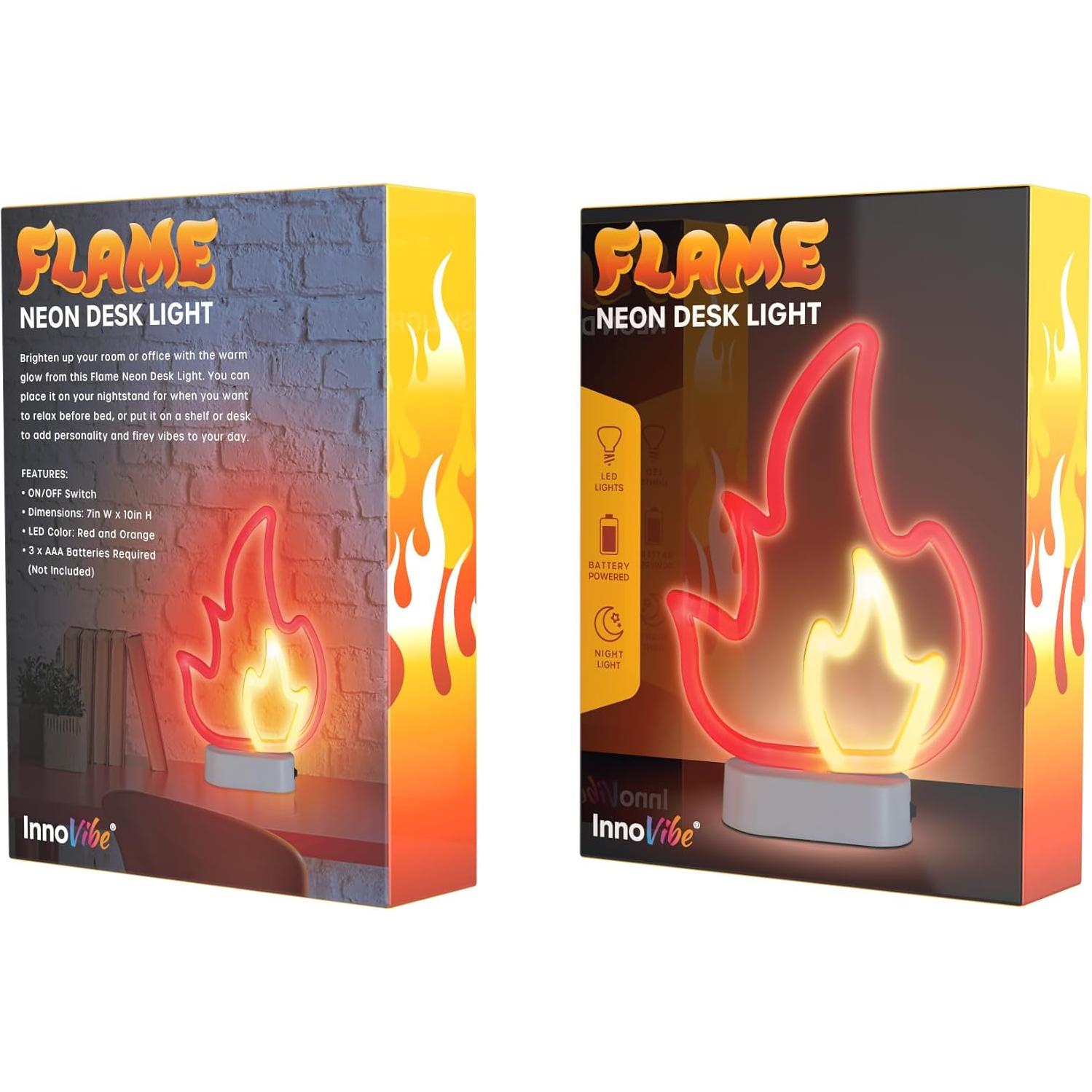 Lámpara Neón LED de Fuego MCG Innovations, 5x12.7x15.2cm