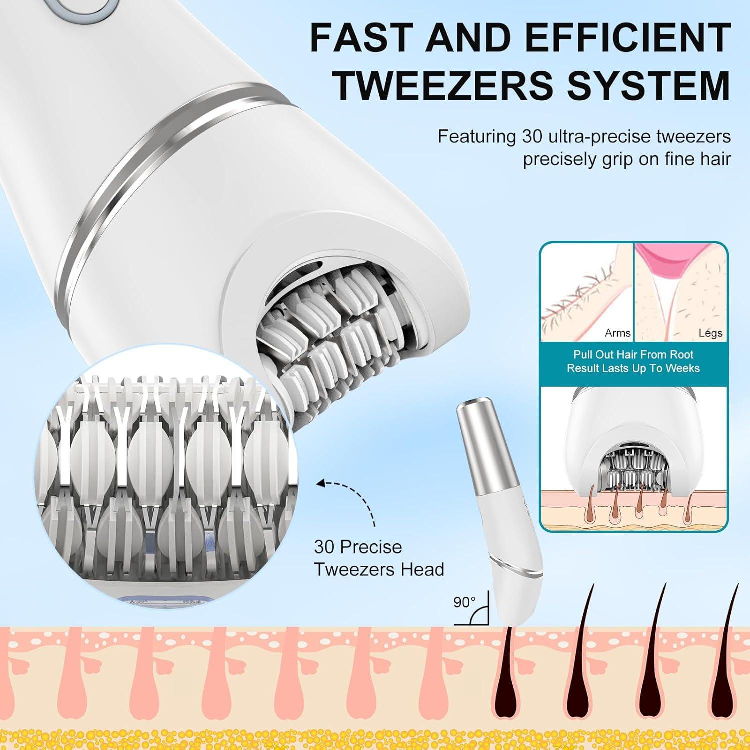 Epilador Eléctrico Dumite 4 en 1 Impermeable USB LED