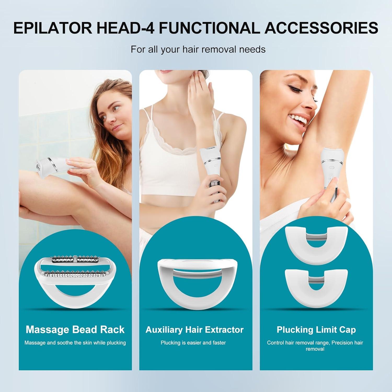 Epilador Eléctrico Dumite 4 en 1 Impermeable USB LED