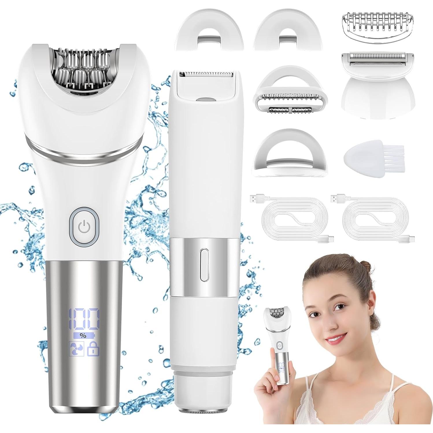 Epilador Eléctrico Dumite 4 en 1 Impermeable USB LED