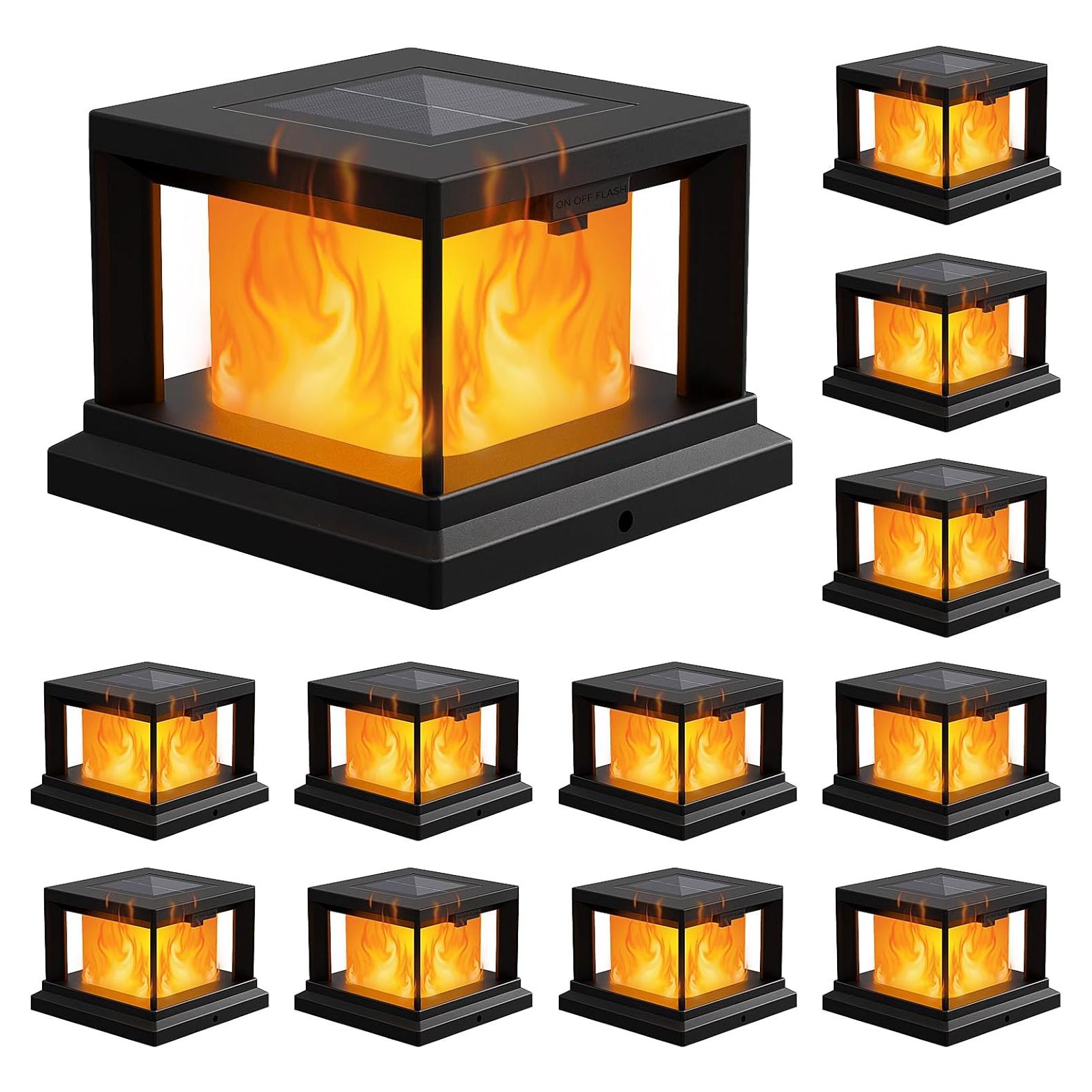 Luces de Capuchón Solar para Poste Exterior 12 LED IP65