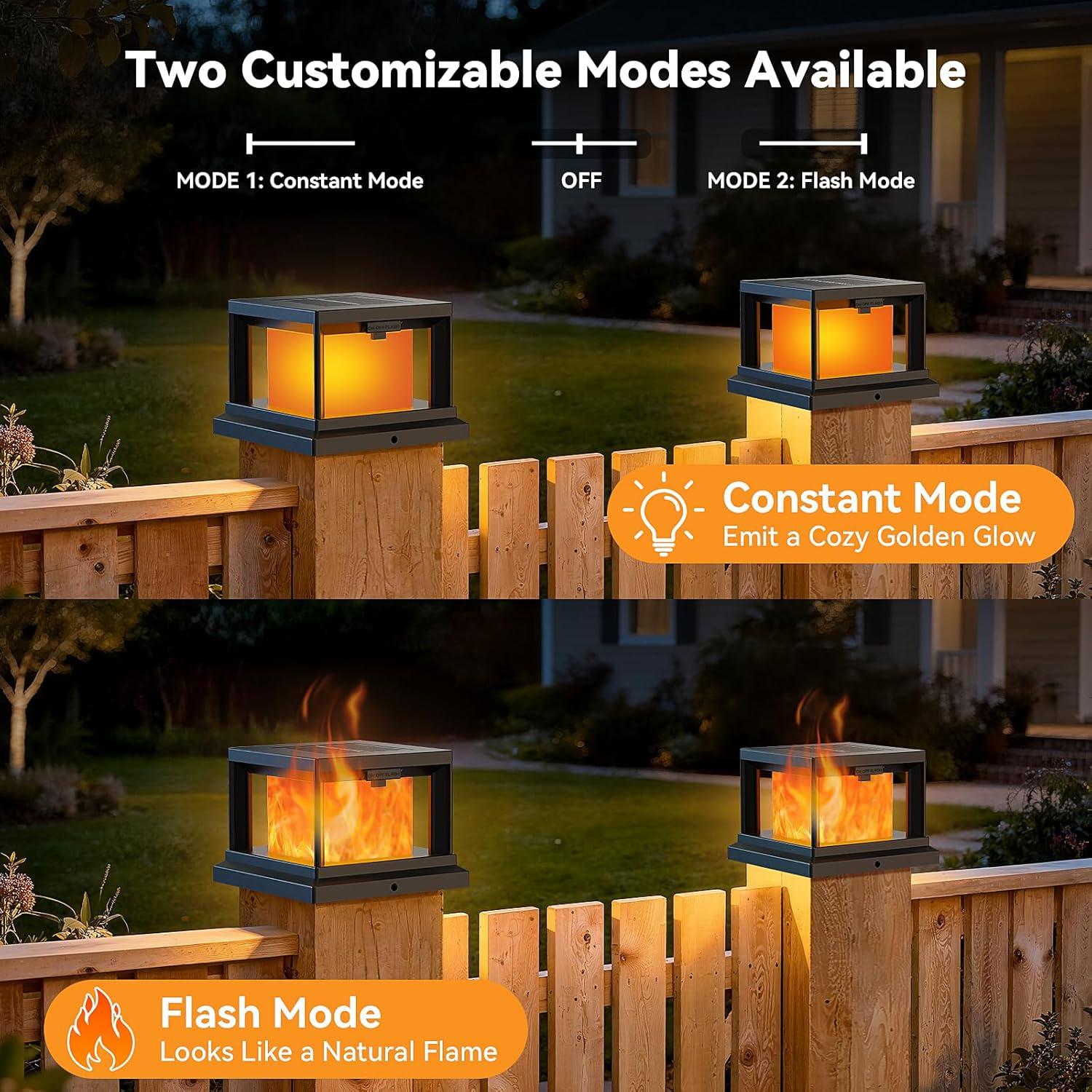 Luces de Capuchón Solar para Poste Exterior 12 LED IP65