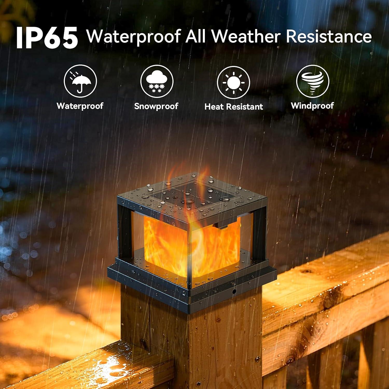 Luces de Capuchón Solar para Poste Exterior 12 LED IP65