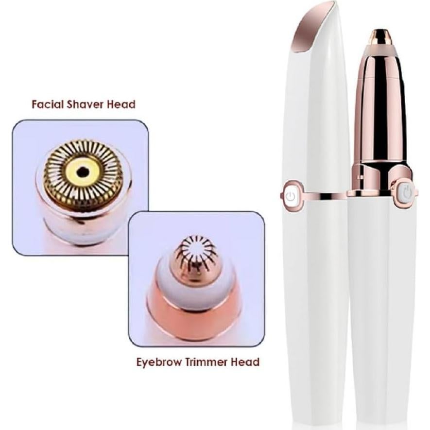 Removedor de Vello Facial Abhiya 2 en 1 Recargable USB LED