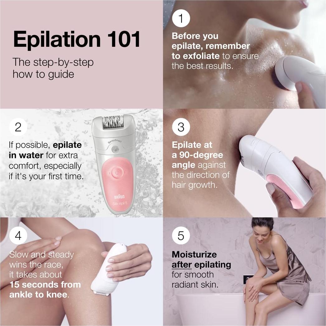 Epilador Braun SE5-895 Inalámbrico 5 en 1 Impermeable