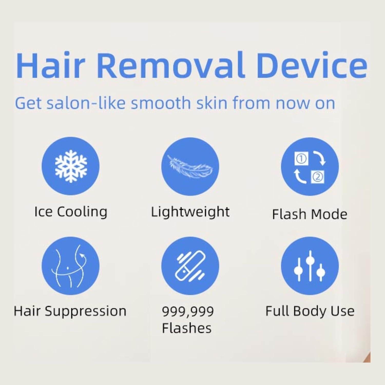 Depiladora IPL Novanyx 999,999 destellos, 9 niveles, enfriamiento