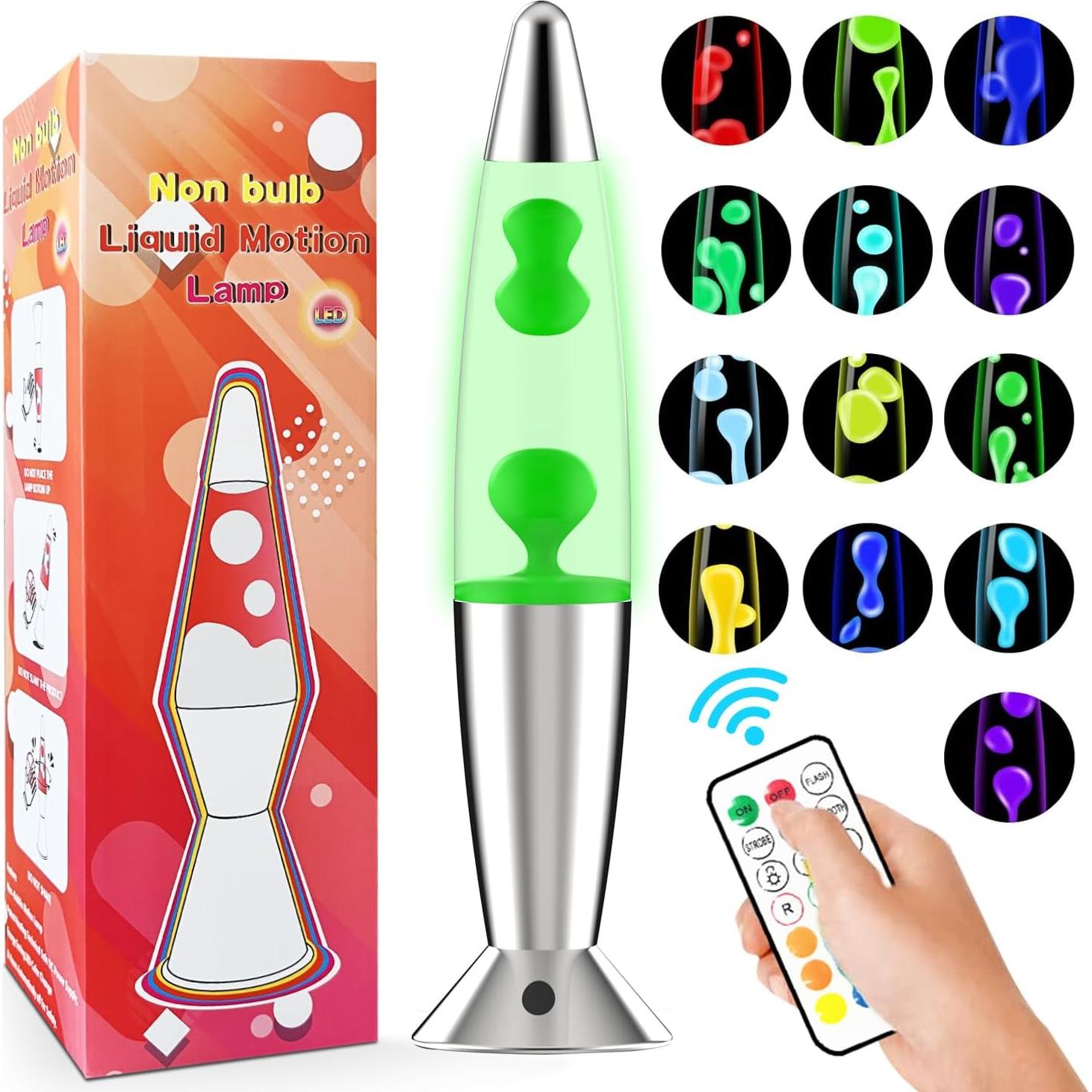 Lámpara de Movimiento Líquido WANNALAMP Verde 14.5" LED RGB