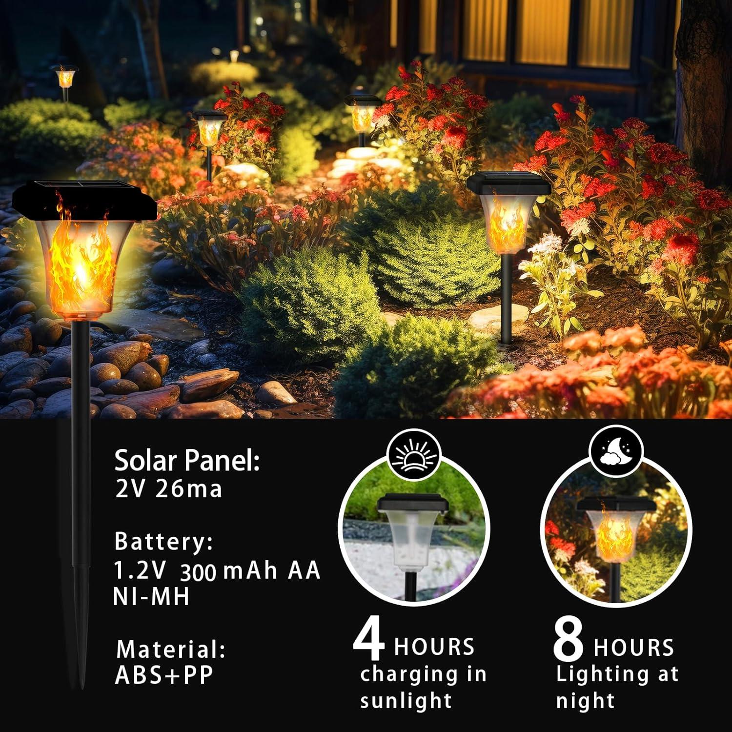 Luces de Antorcha Solar Swingers LED 4 Unidades Impermeables