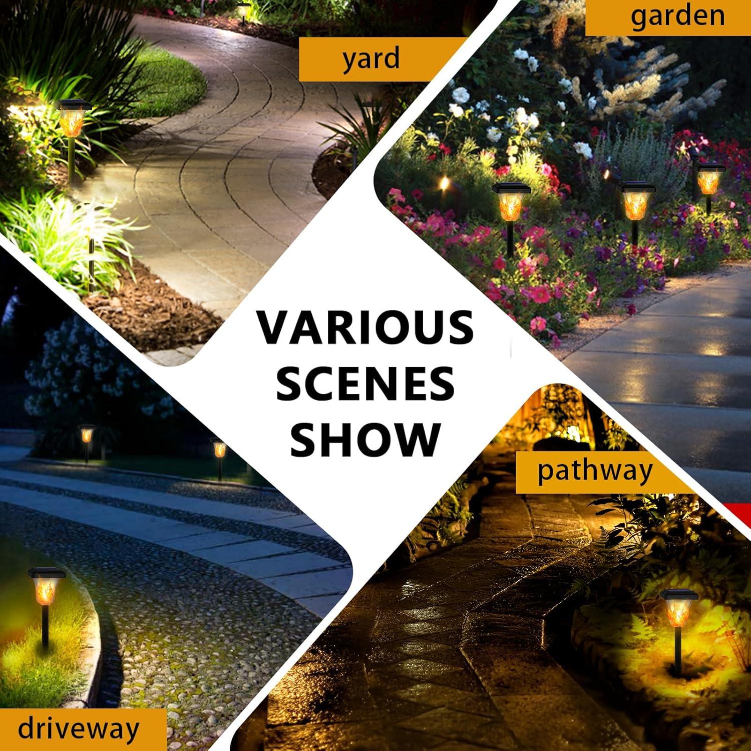 Luces de Antorcha Solar Swingers LED 4 Unidades Impermeables