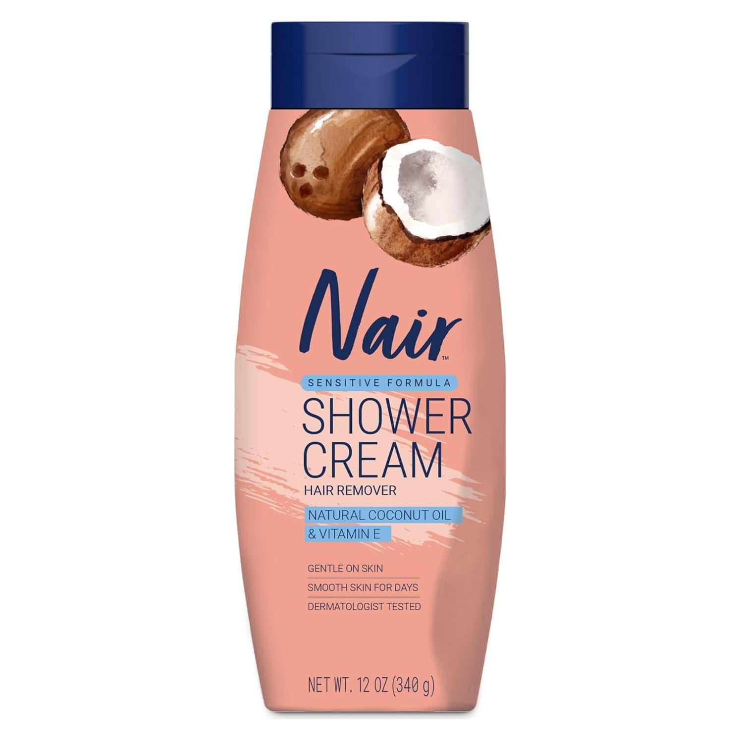 Crema Depilatoria Nair con Aceite de Coco y Vitamina E 389g