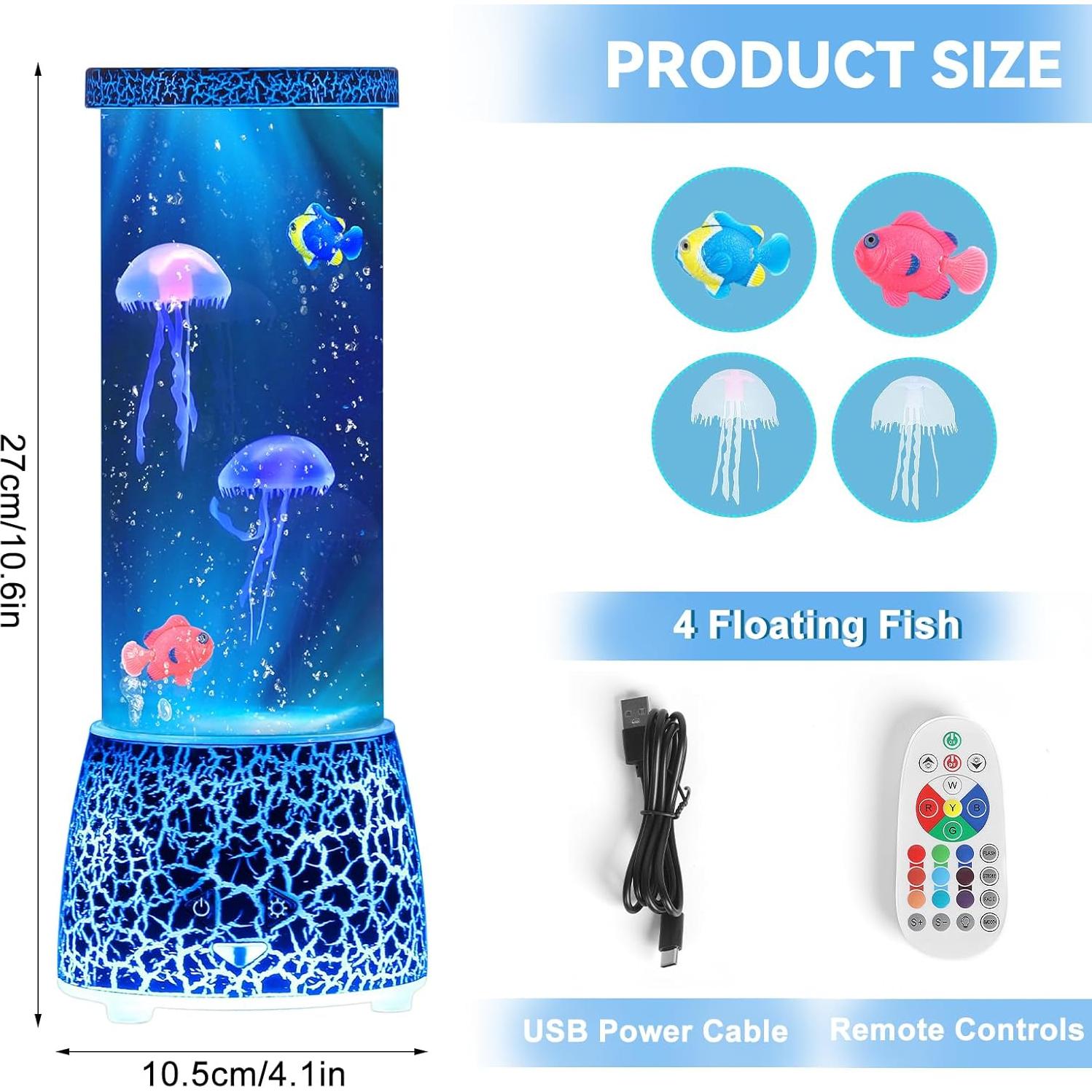 Lámpara de Medusa PINPON con Control Remoto y 14 Colores