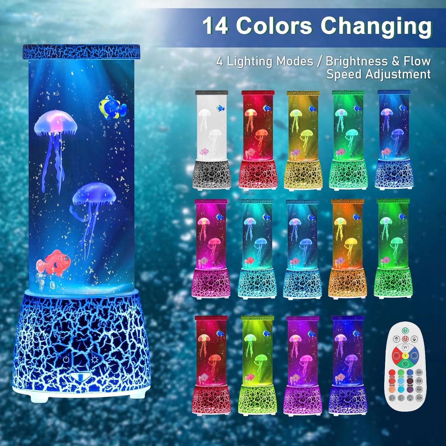 Lámpara de Medusa PINPON con Control Remoto y 14 Colores