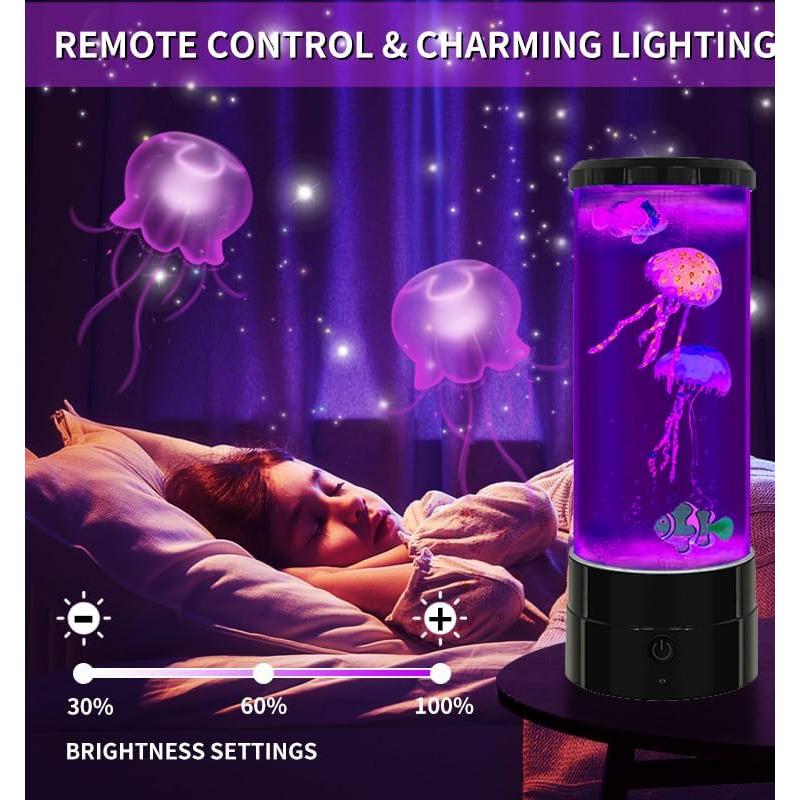 Lámpara de Medusa 30.5cm USB LED Control Remoto Negra