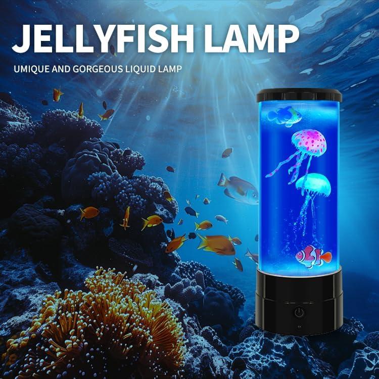 Lámpara de Medusa 30.5cm USB LED Control Remoto Negra