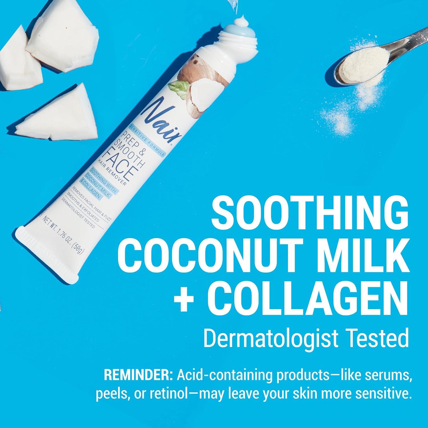 Crema Exfoliante Nair para Vello Facial - Piel Suave con Colágeno