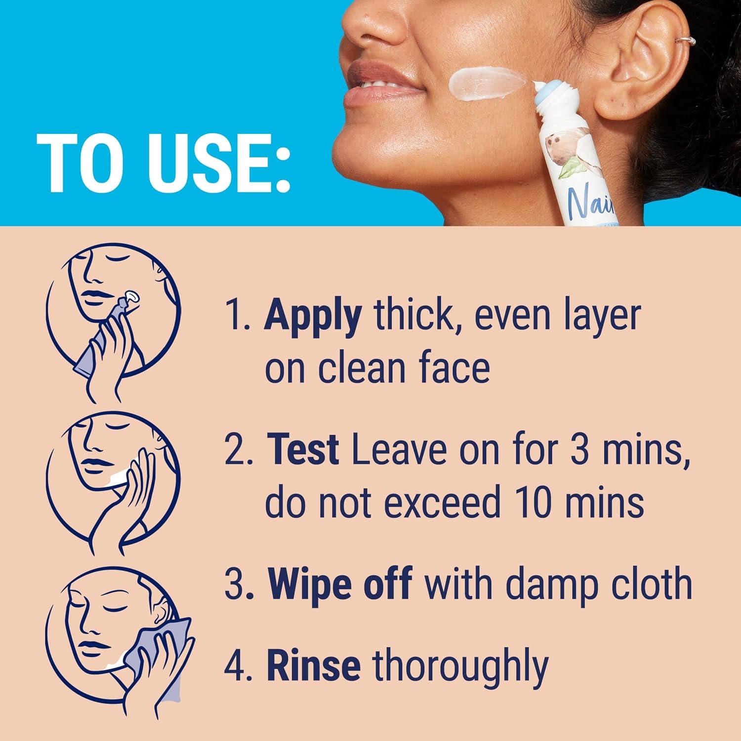 Crema Exfoliante Nair para Vello Facial - Piel Suave con Colágeno