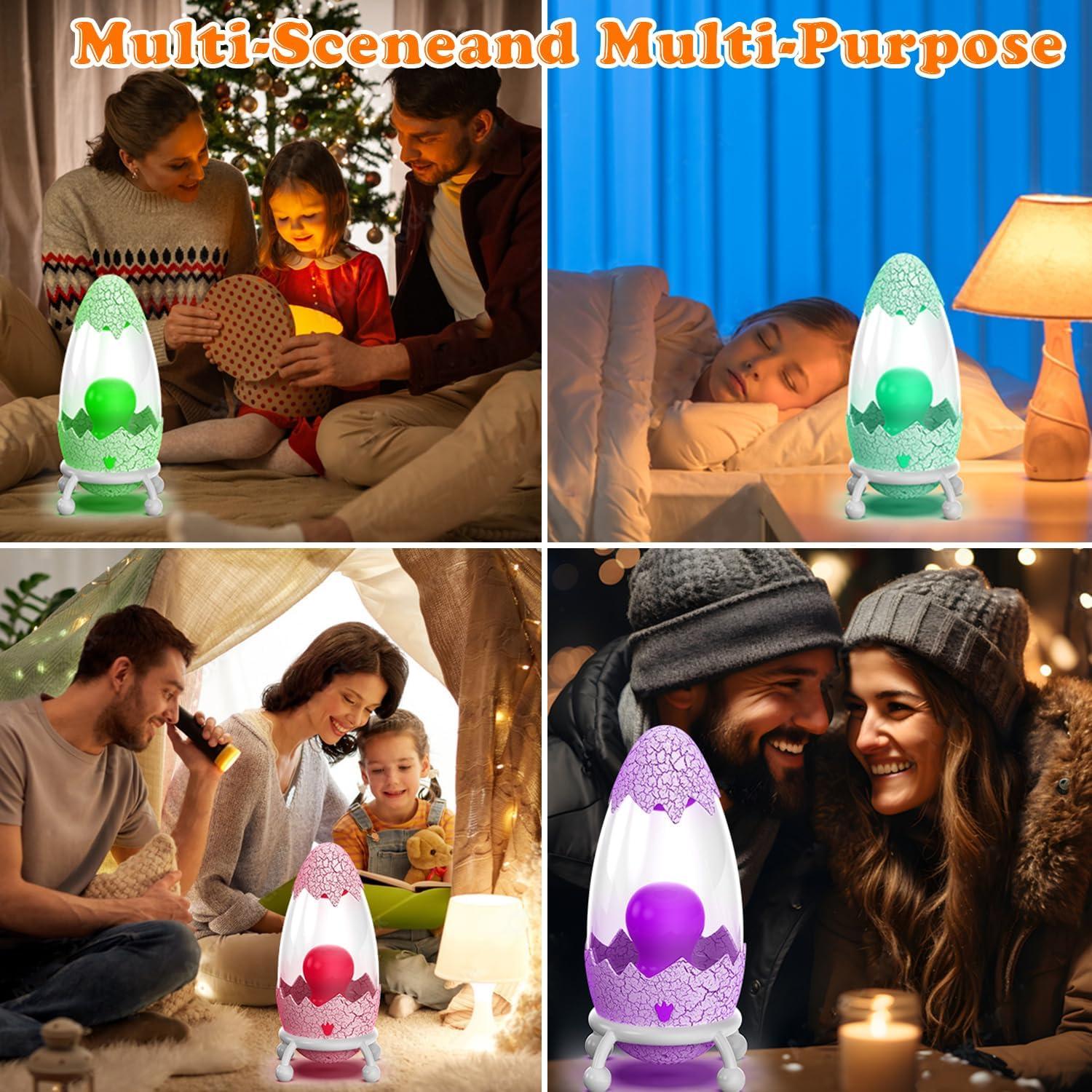 Lámpara de Movimiento Líquido WANNALAMP Huevo Dinosaurio 12 Colores