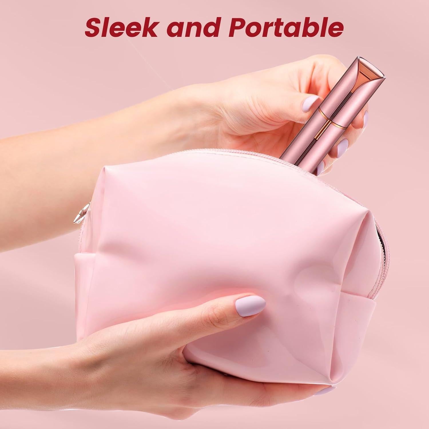 Afeitadora Facial HongTian Oro Rosa Indolora USB LED