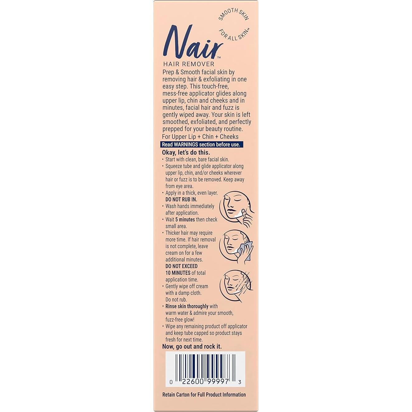 Crema Depilatoria Exfoliante Nair Prep & Smooth 50g