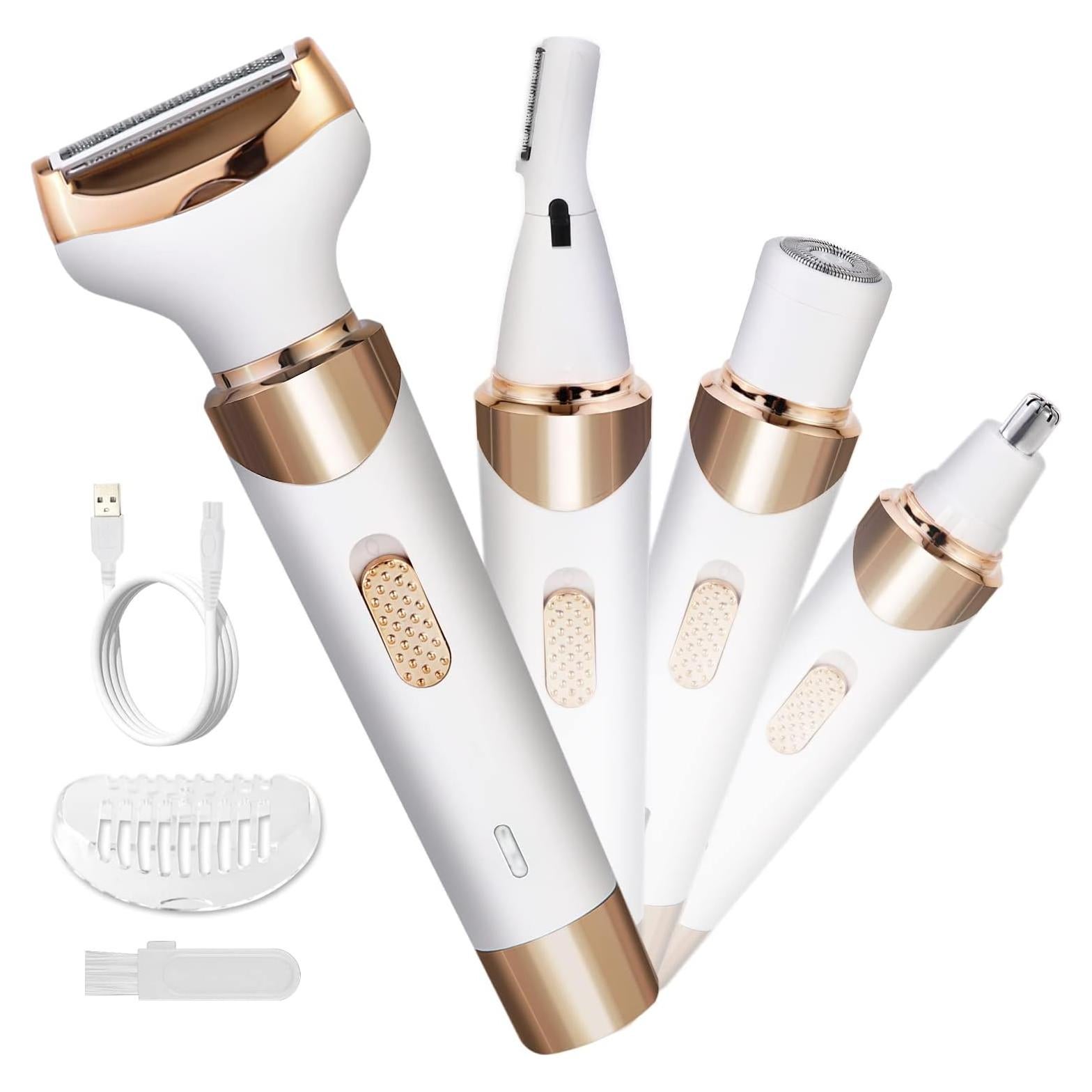 Afeitadora eléctrica MKIOVH 4 en 1 para mujeres blanca