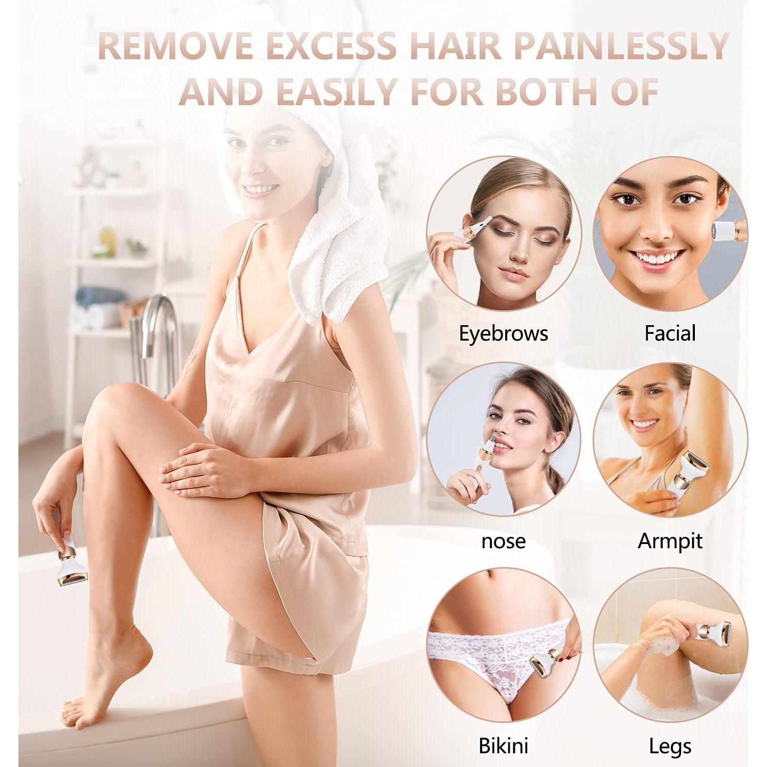 Afeitadora eléctrica MKIOVH 4 en 1 para mujeres blanca