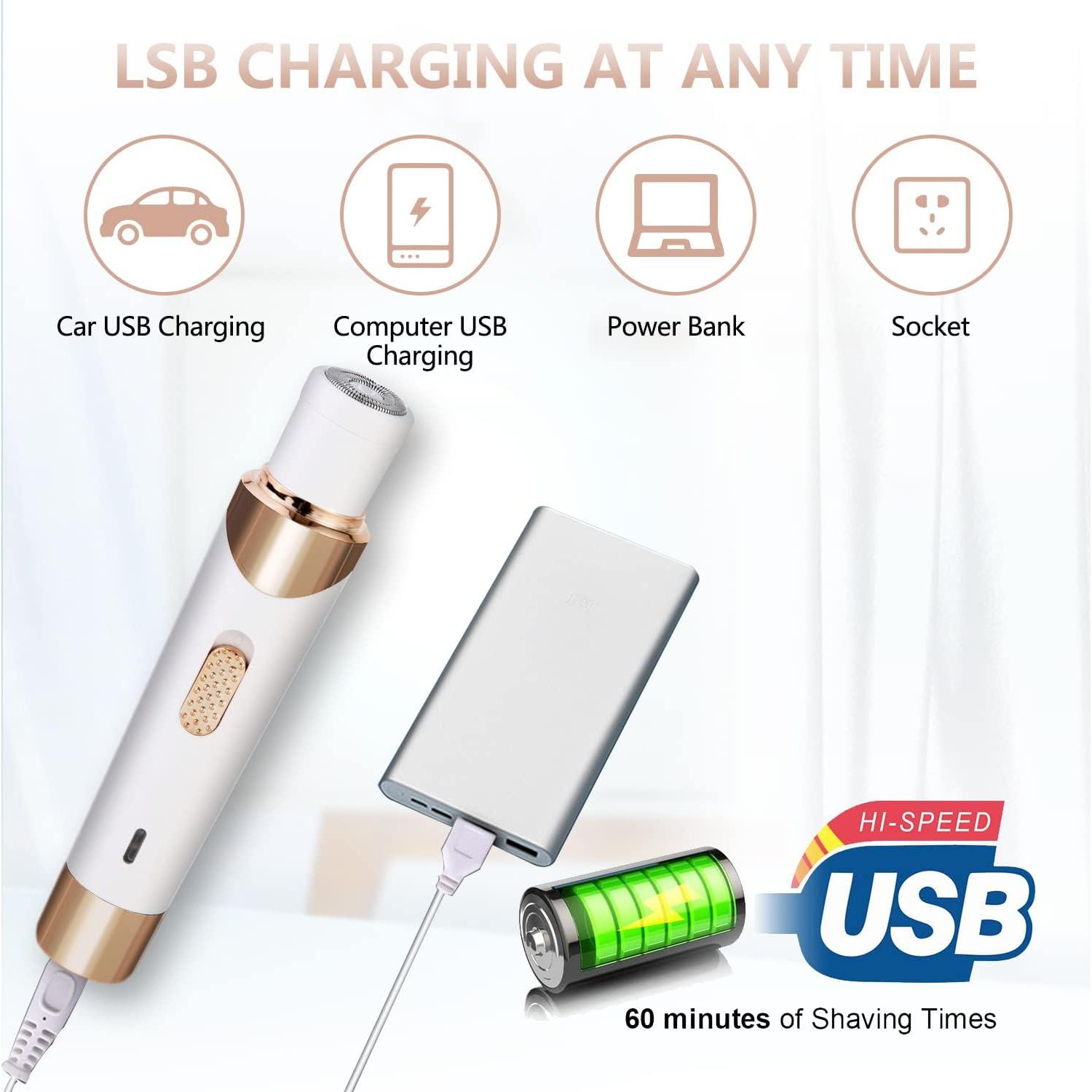 Afeitadora eléctrica MKIOVH 4 en 1 para mujeres blanca