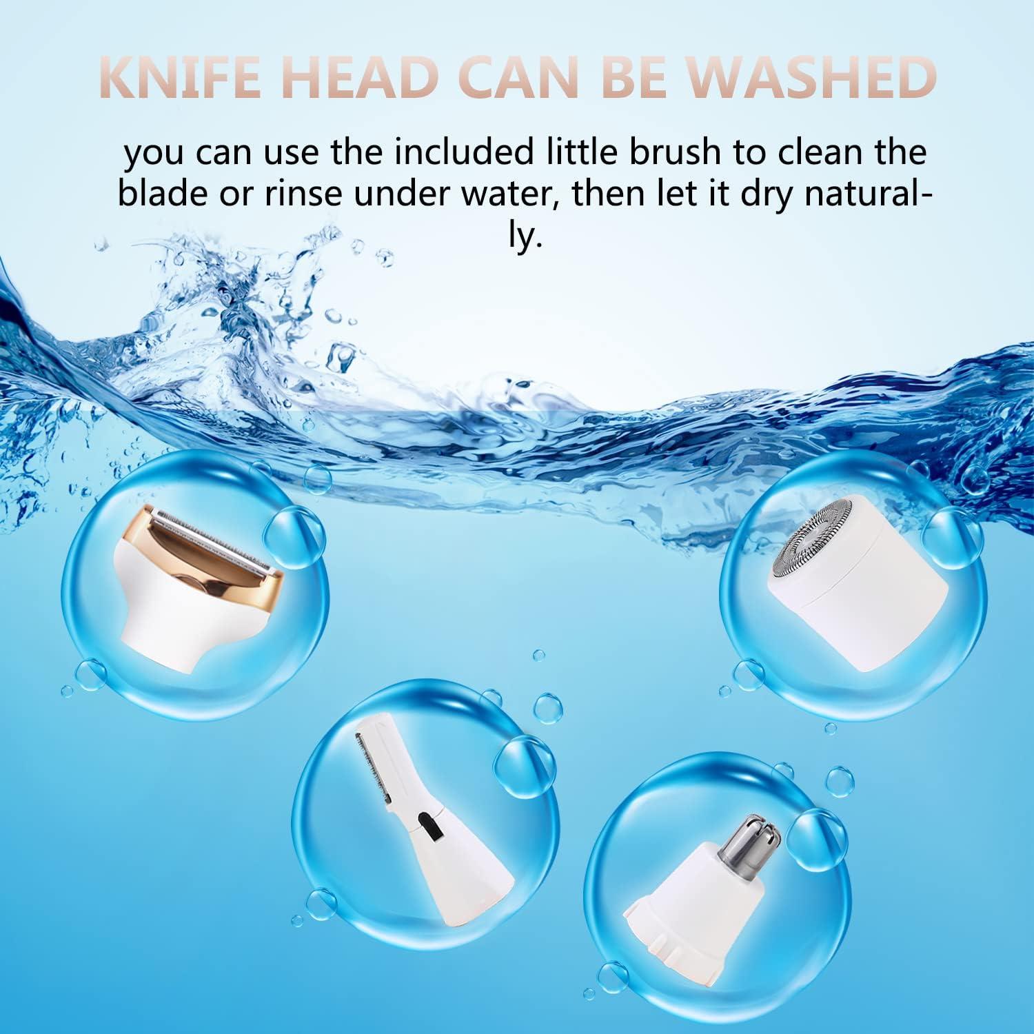 Afeitadora eléctrica MKIOVH 4 en 1 para mujeres blanca