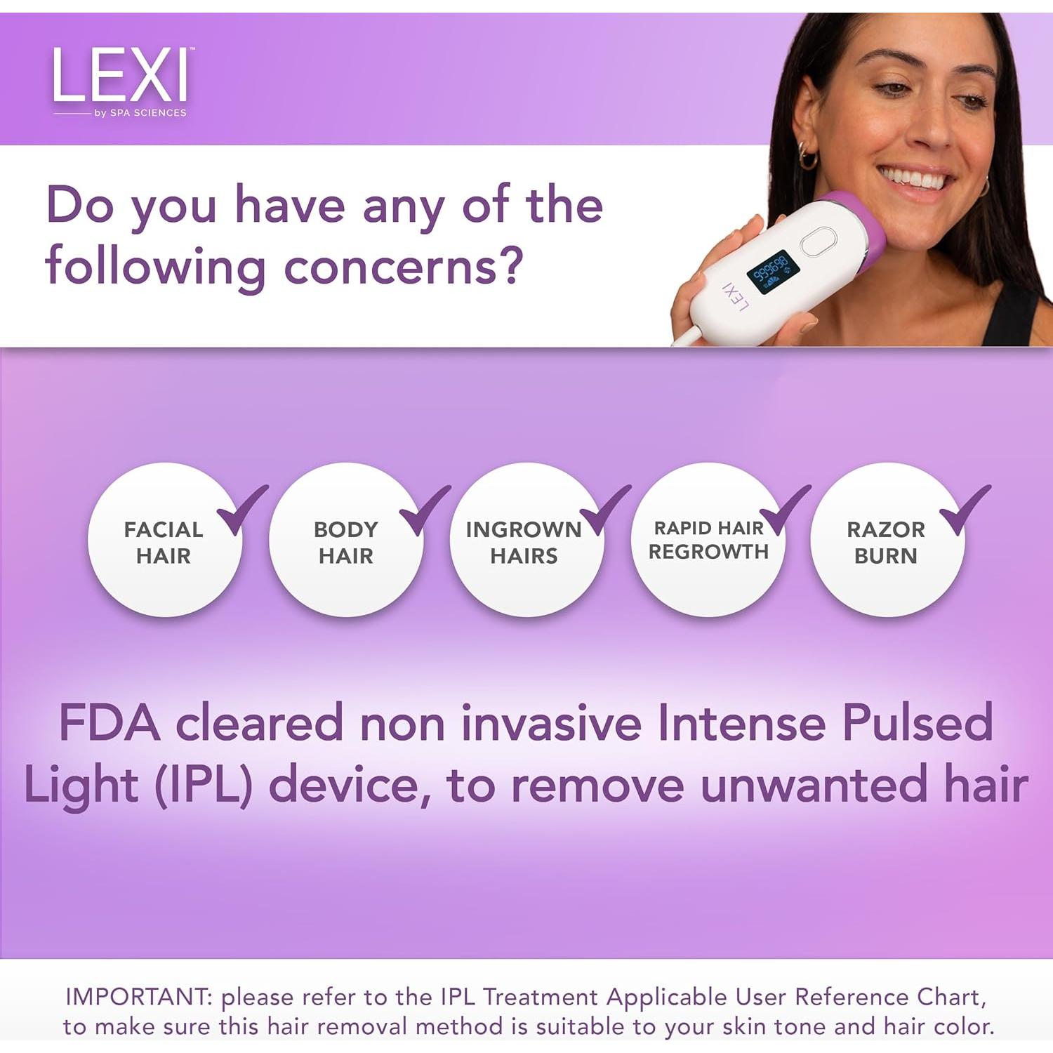 Spa Sciences LEXI - Eliminador de Vello IPL Indoloro 999,999 Destellos