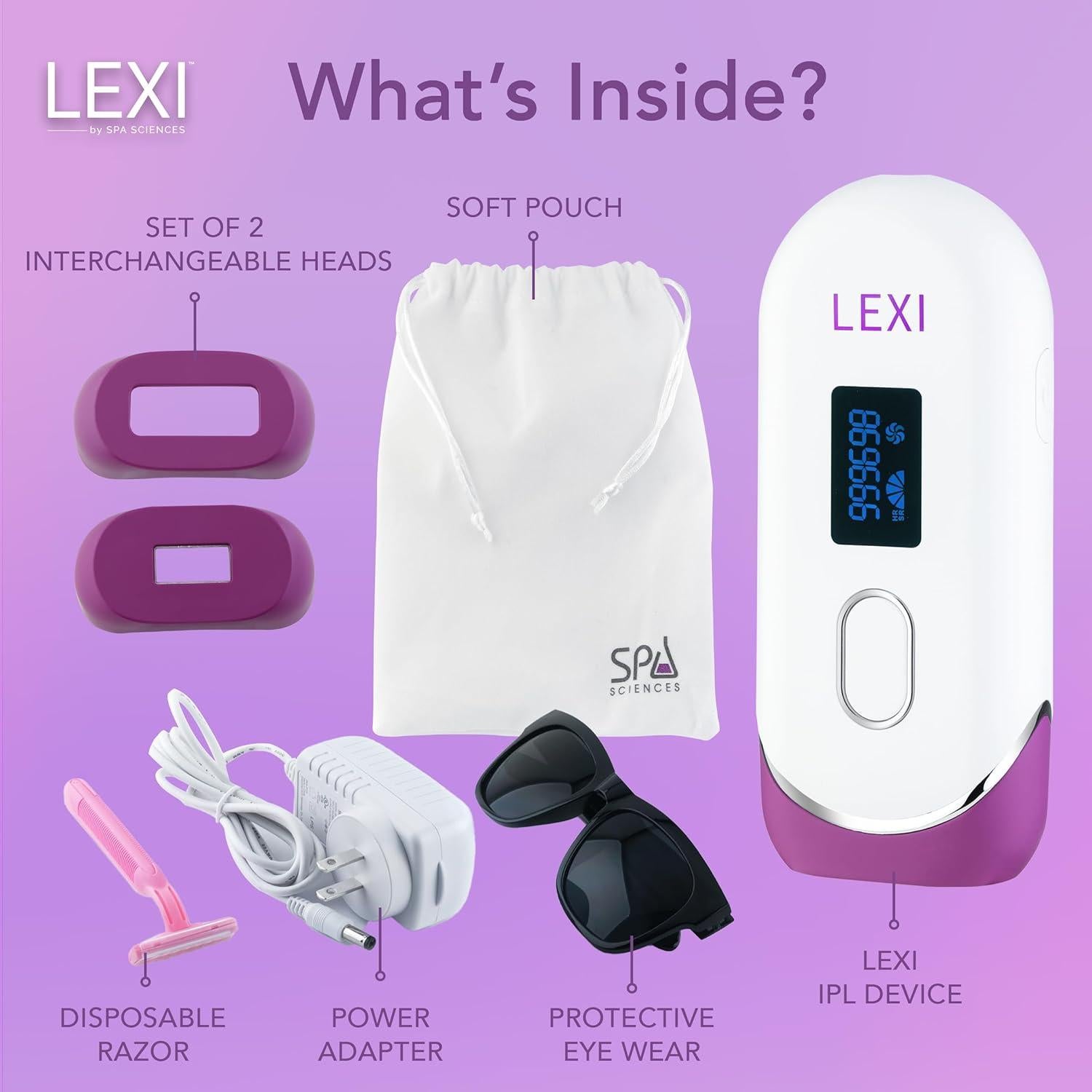Spa Sciences LEXI - Eliminador de Vello IPL Indoloro 999,999 Destellos