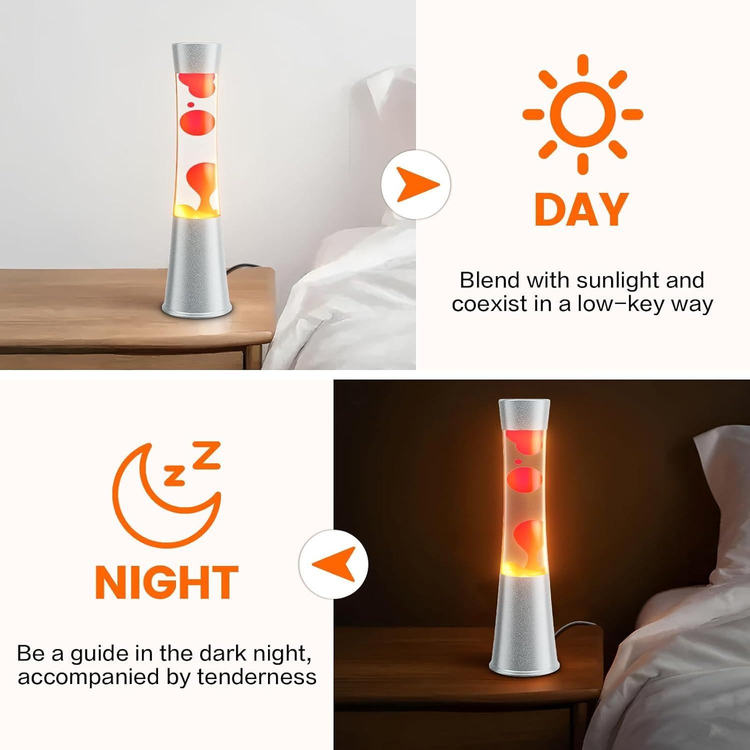 Lámpara de Movimiento Líquido XXMANX 32 cm Luz Nocturna Roja