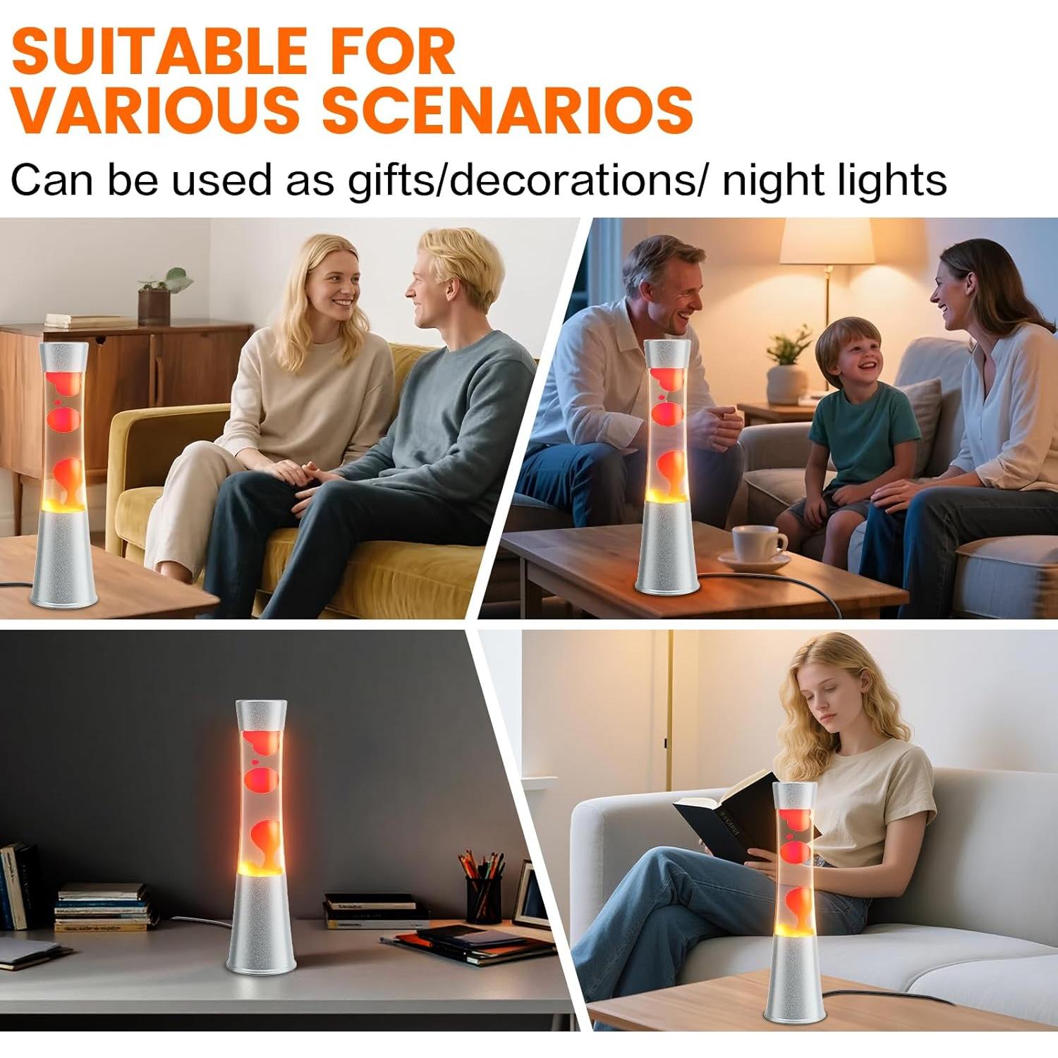 Lámpara de Movimiento Líquido XXMANX 32 cm Luz Nocturna Roja