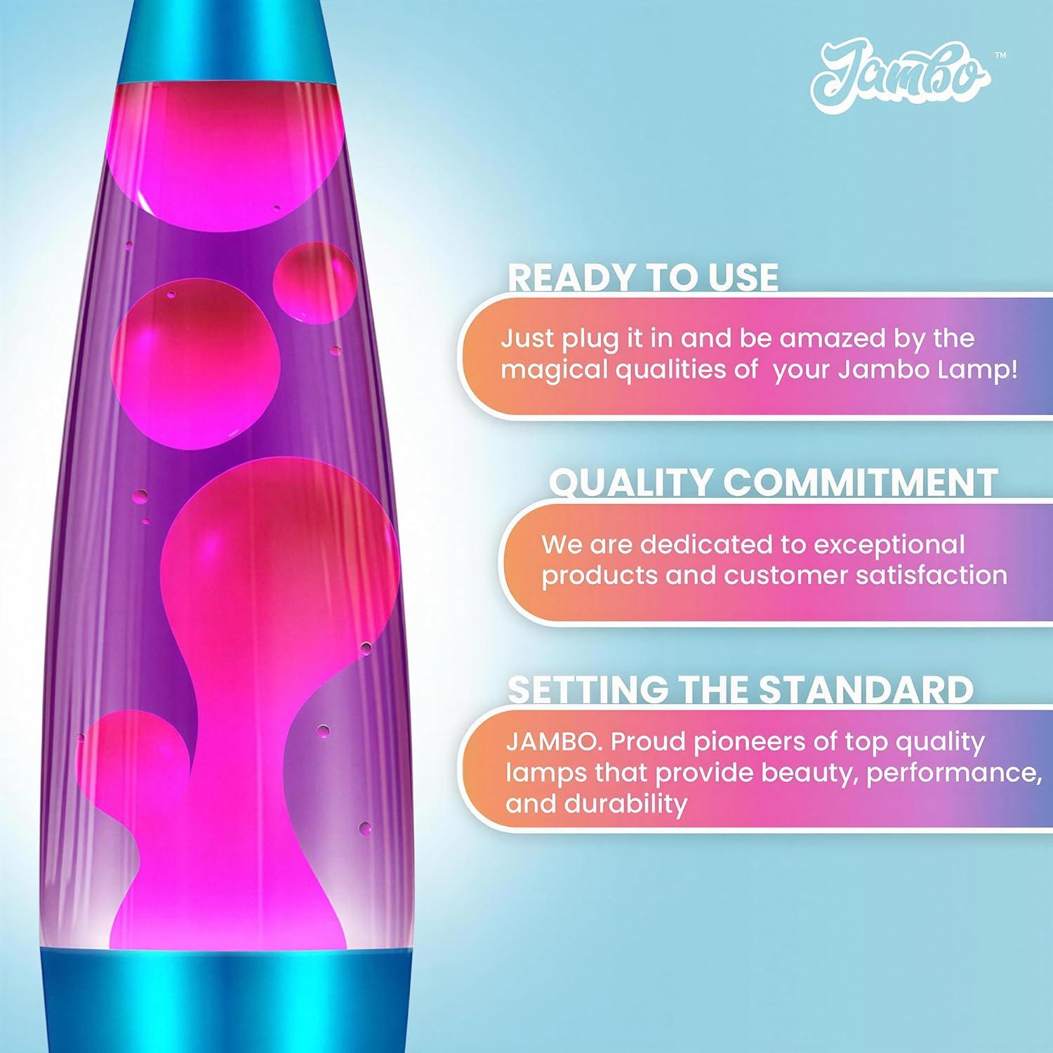 Lámpara Líquida Jambo 41.4 cm Púrpura Cera Rosa Decorativa