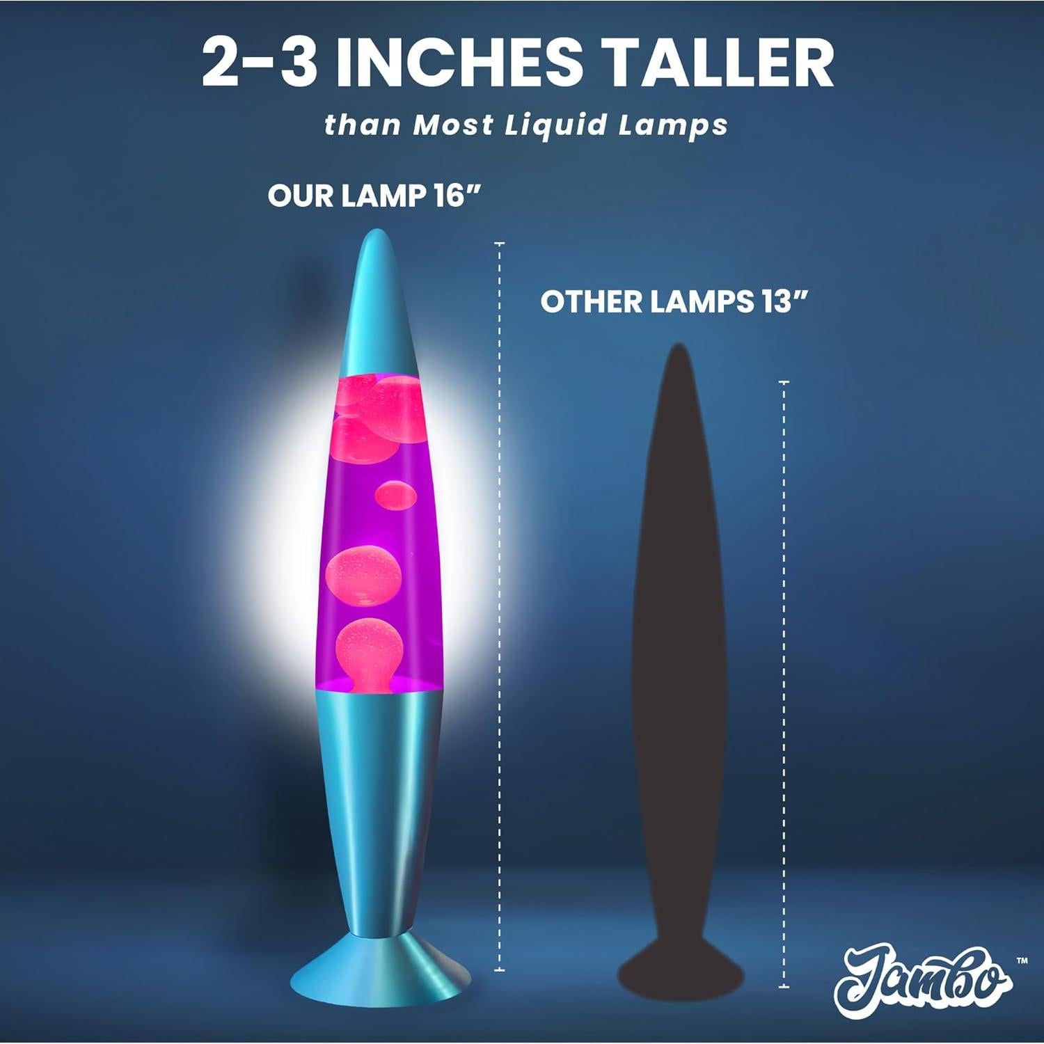 Lámpara Líquida Jambo 41.4 cm Púrpura Cera Rosa Decorativa