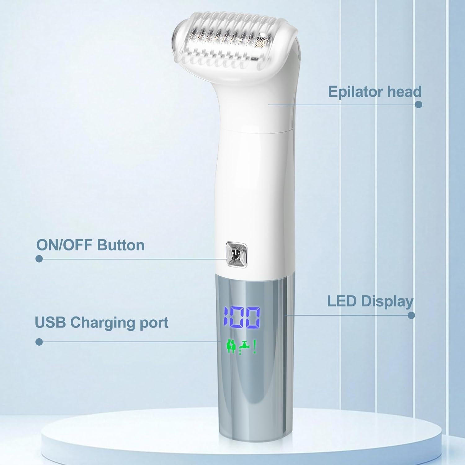 Epilador ATG 6 en 1 Recargable para Vello Facial y Corporal