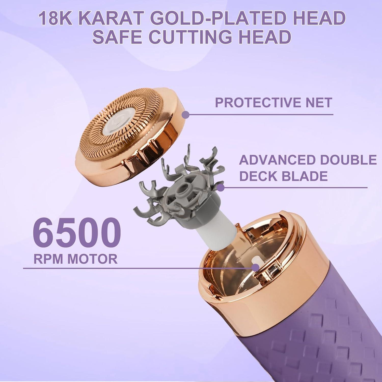 Removedor de Vello Facial Lurini Recargable Indoloro Naranja