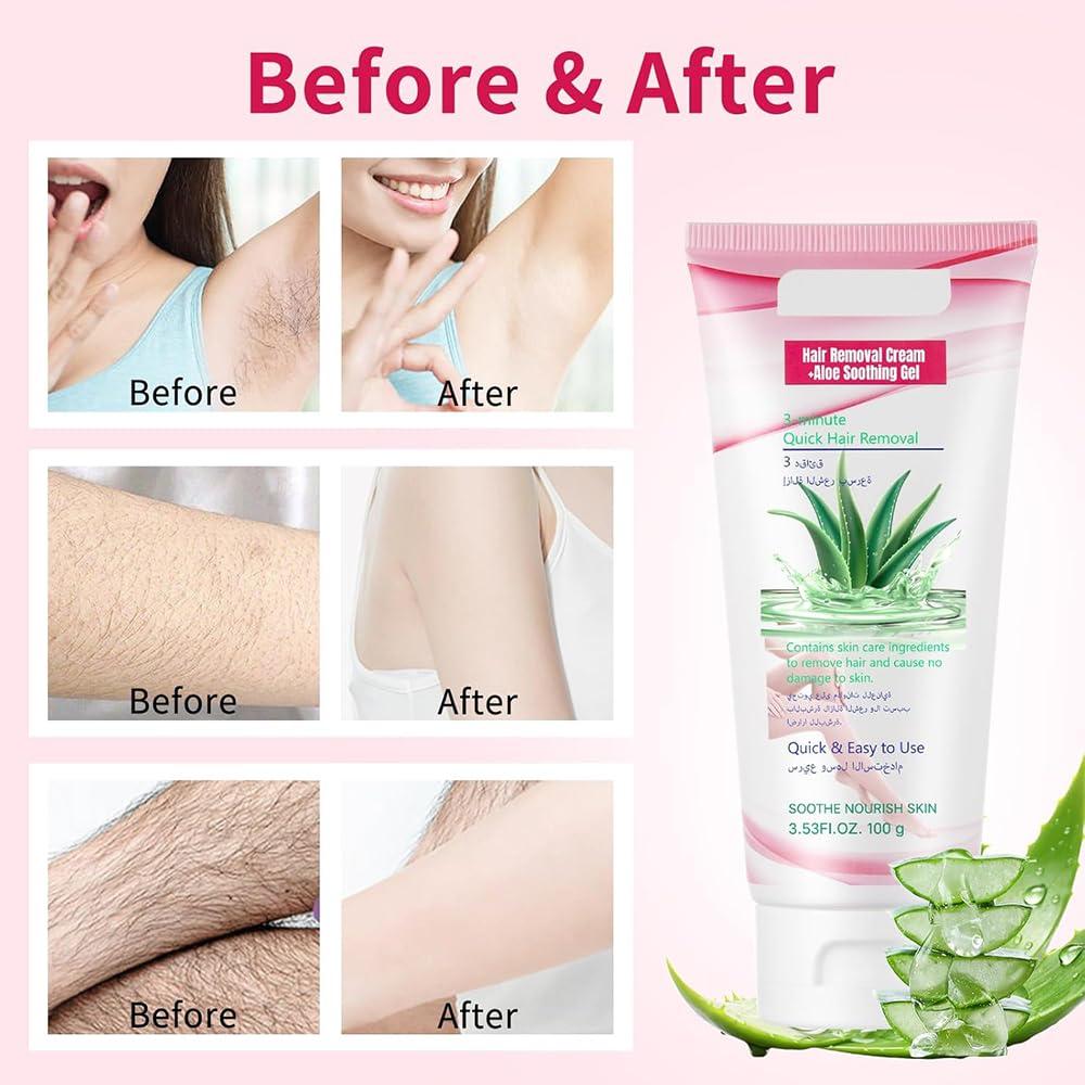 Crema Depilatoria Suave para Mujeres GUOYAOLIFU 100g - Aloe Vera