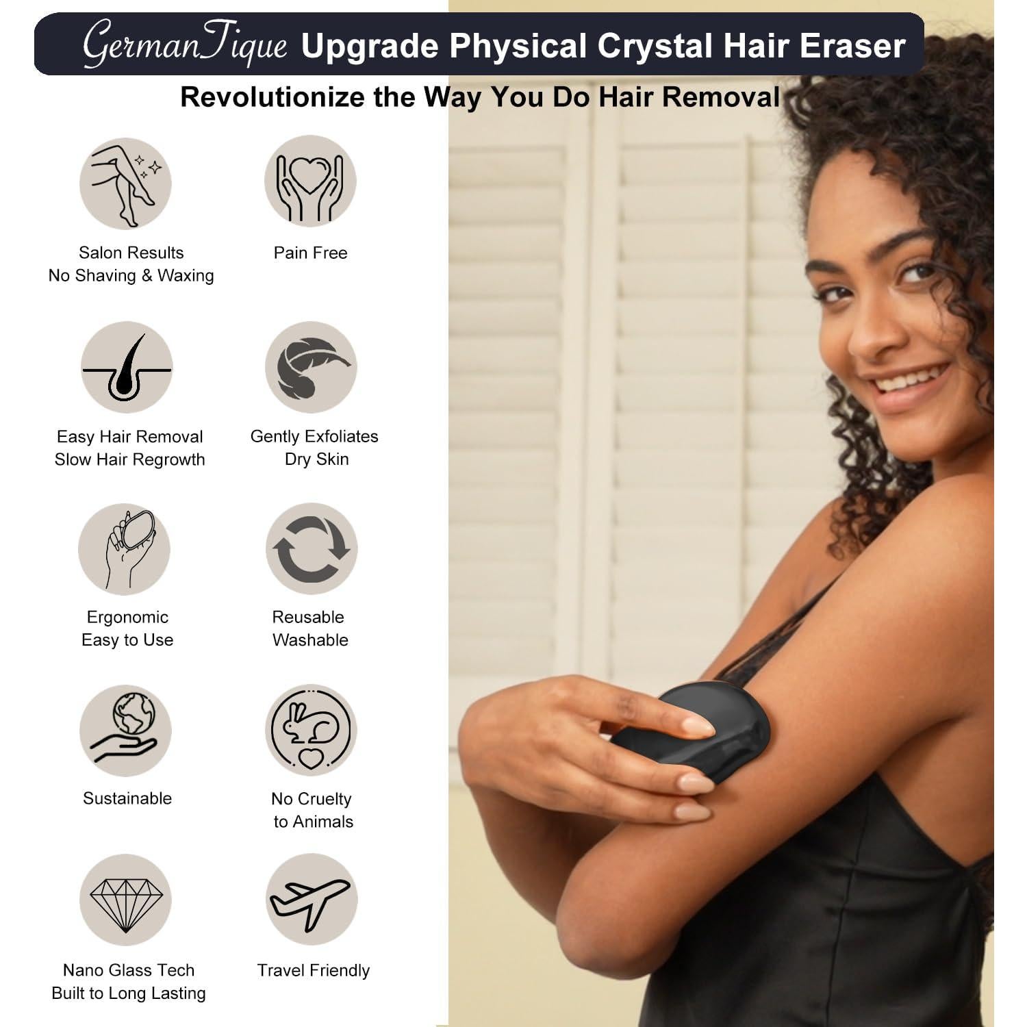 Borrador de Vello Germantique Negro Nano Cristal Reutilizable
