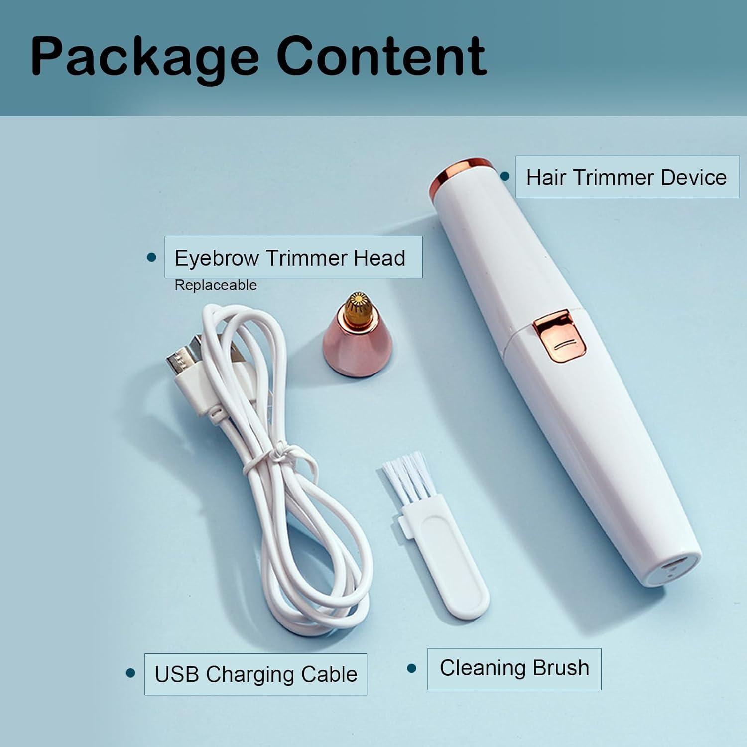 Recortador Facial Evolvique 2 en 1 Rosa con Luz LED