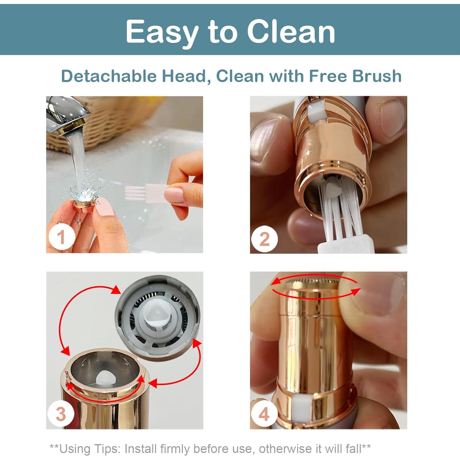 Recortador Facial Evolvique 2 en 1 Rosa con Luz LED