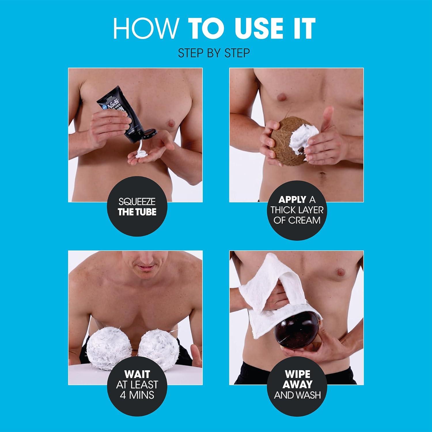 Crema Depilatoria Nad's Para Hombres - Vello Íntimo Sin Dolor