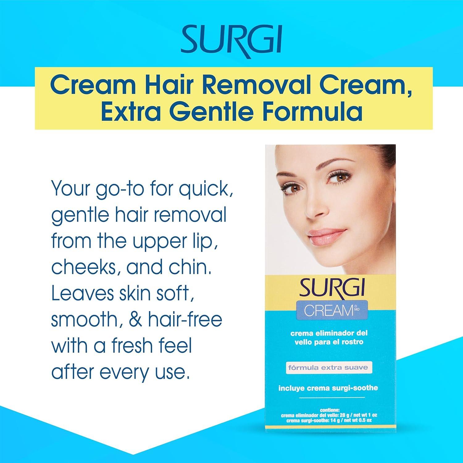 Crema Depilatoria Facial Surgiwax 59 ml, Suave y Efectiva