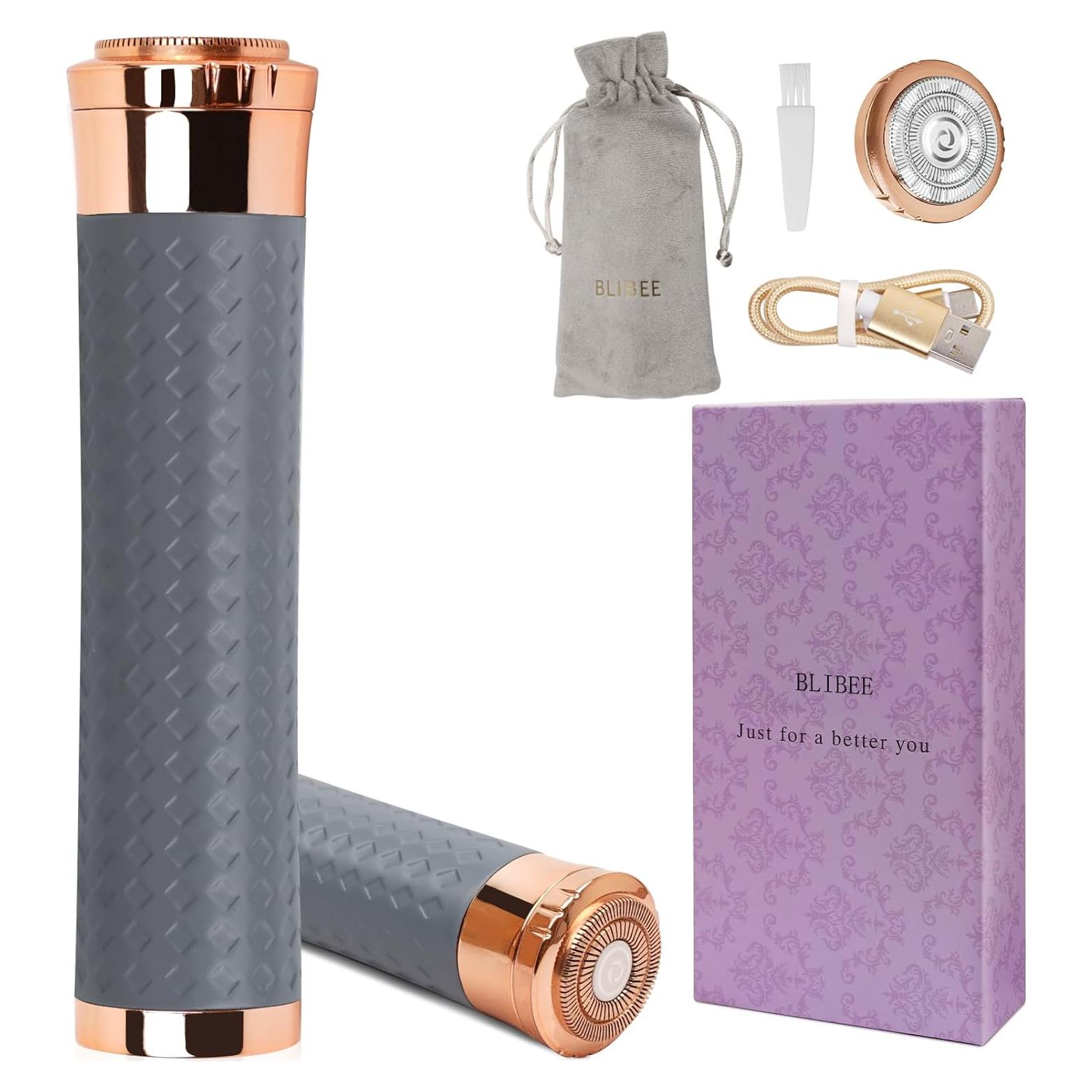 Eliminador de Vello Facial BLIBEE Recargable Indoloro Gris