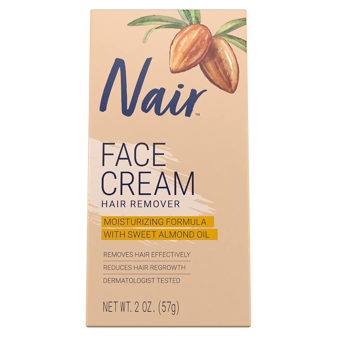 Crema Facial Hidratante Nair con Aceite de Almendra 56 g