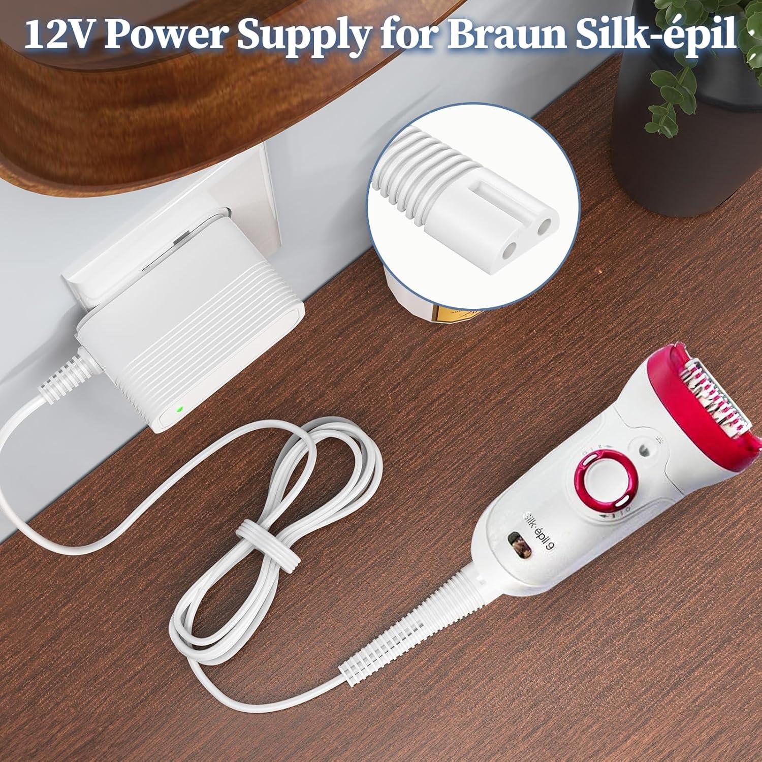 Cargador 12V JATERSERN para depiladora Braun Silk Epil 9