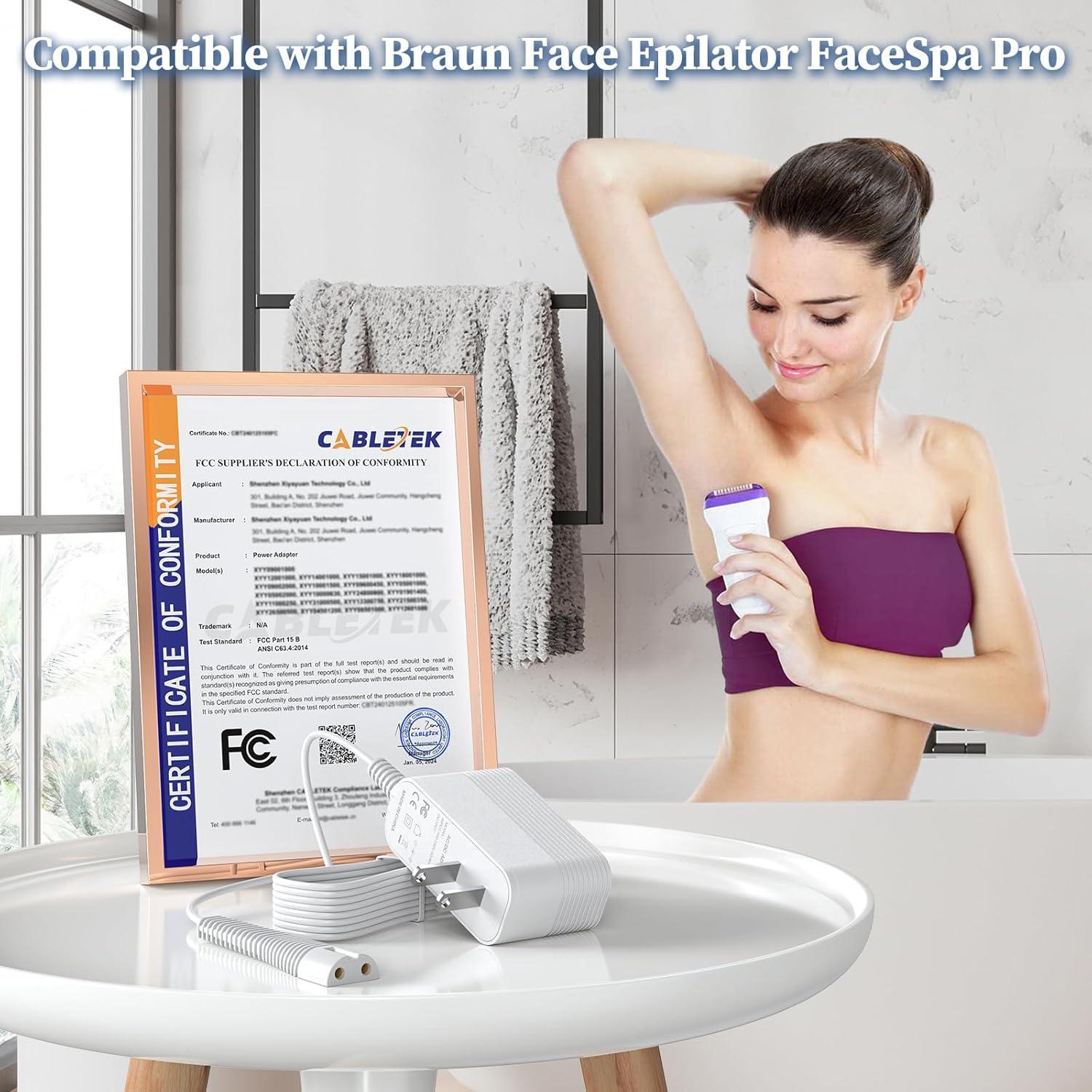 Cargador 12V JATERSERN para depiladora Braun Silk Epil 9