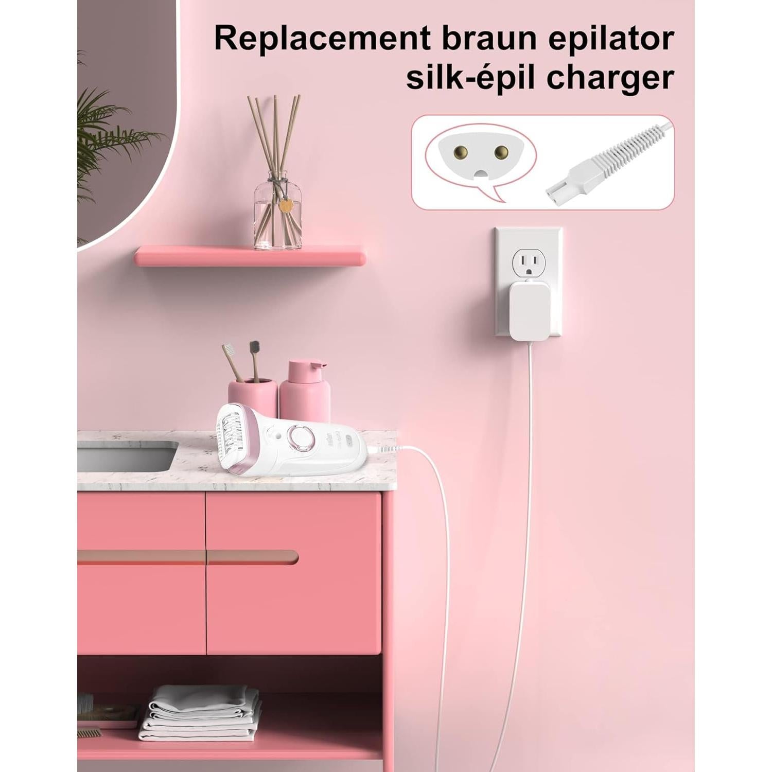 Cargador Braun Silk Epil 9 7 5 1.80m AC 100-240V