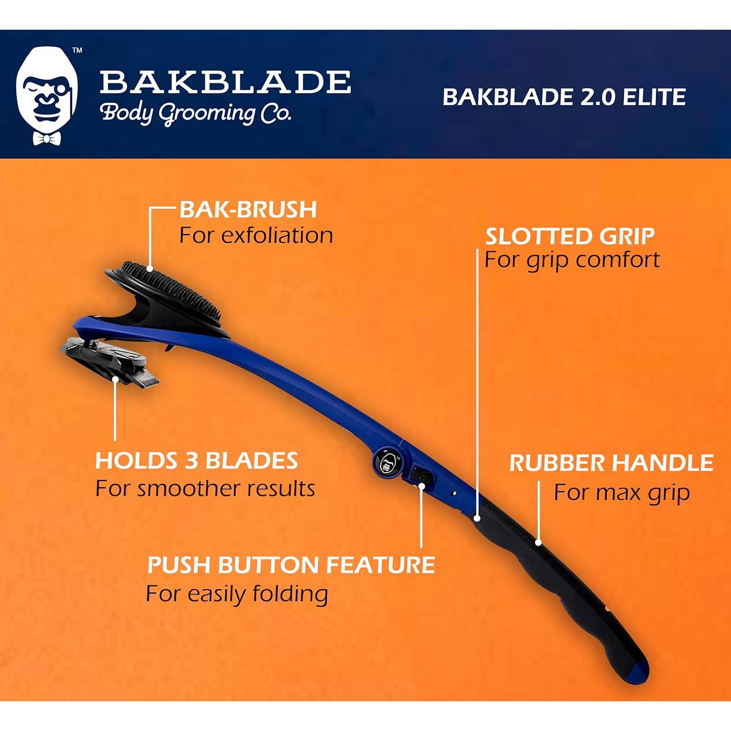 Afeitadora de Espalda BAKblade 2.0 Elite - Ergonómica y Sin Dolor