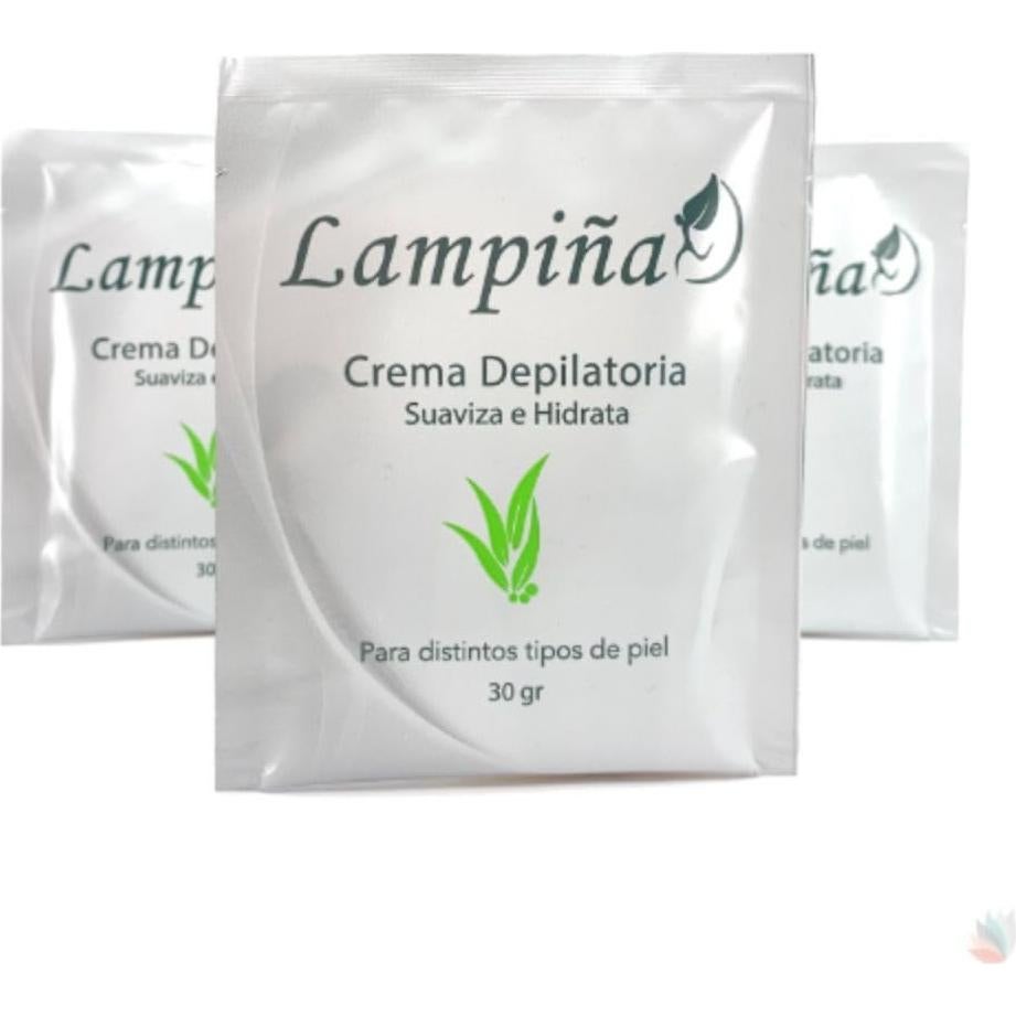 Combo 6 Crema Depilatoria Lampiña 30g y Facial Hidratante